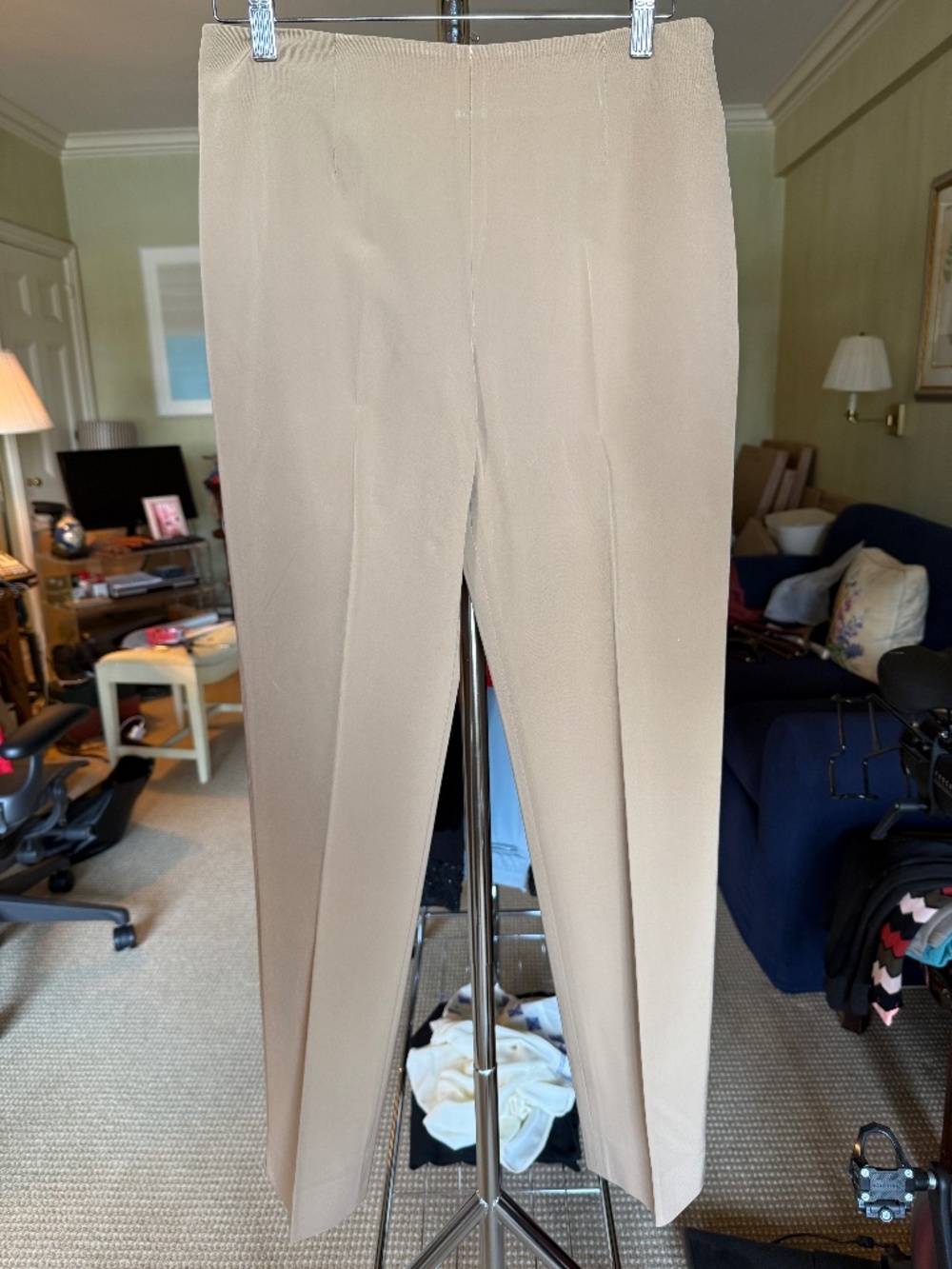 Vintage Leggiadro Beige Minimalist Trousers | Made in USA | Size 10